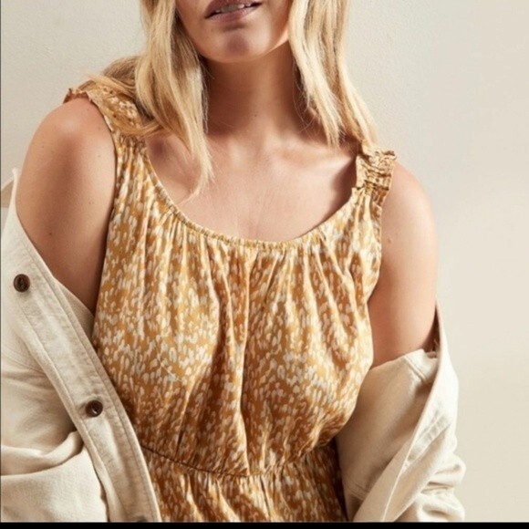 NWT Banana Republic Ruffle Fit n Flare Dress size L - Picture 3 of 12